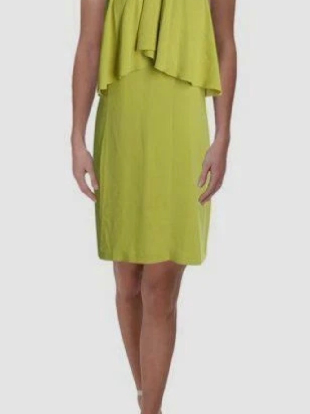 NWT Trina Turk Women's Green True Love Popover Ruffle High Halter Dress Size S